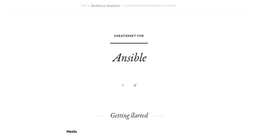 Ansible cheatsheet