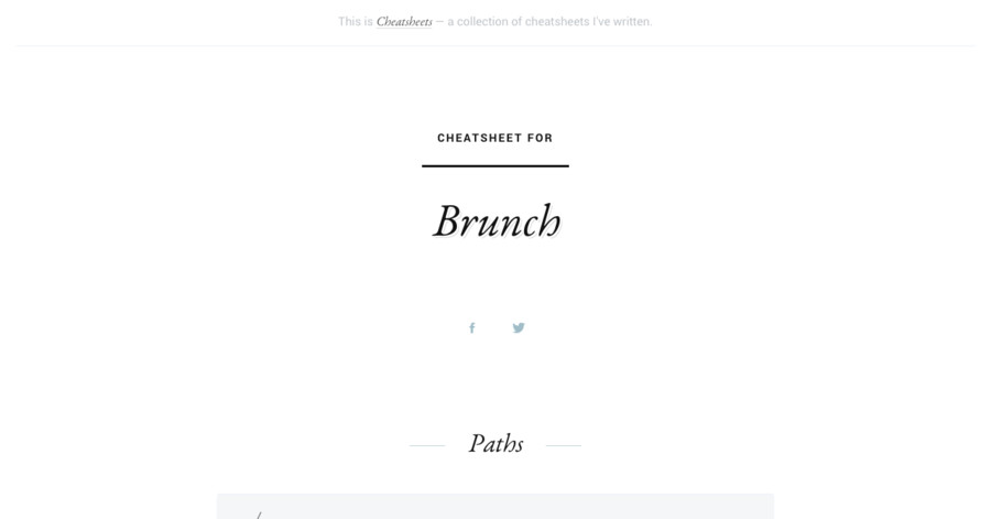 Brunch cheatsheet