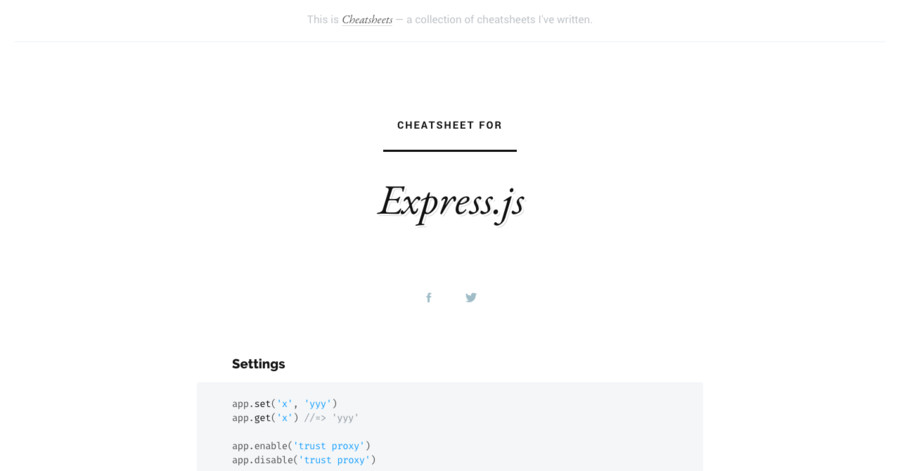express js cheat sheet pdf