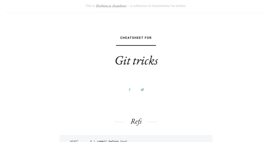 Git Tricks Cheatsheet
