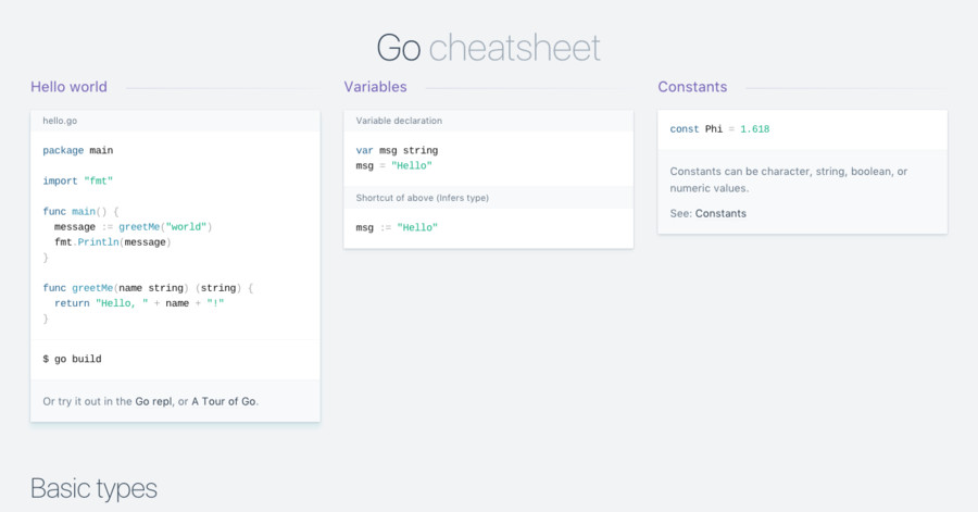 Go Cheatsheet
