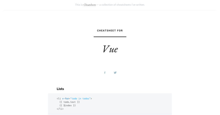 Vue.js cheatsheet